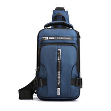 Men's Nylon Crossbody Anti-theft Shoulder Sling Bag Travel Messenger Chest Pack