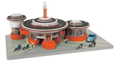 MTH RailKing 30-9170 HARLEY-DAVIDSON MOTORCYCLE OPERATING DRIVE-IN DINER - NEW - Image 1 of 4