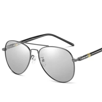 Gafas de sol retro flexibles fotocromáticas piloto masculino polarizadas gafas de conducción Foto 1 de 4