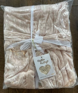 New Pottery Barn Teen Hello Kitty Metallic Velvet Bath Robe - Picture 1 of 2