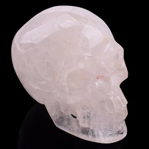 Calavera de cristal tallada en roca de cuarzo natural de 5,1"" con cristal curativo, súper realista - Imagen 1 de 8