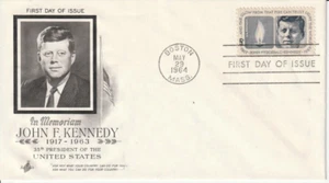 1246 May 29 1964 John Kennedy FDC First Day Boston Massachusetts - Picture 1 of 1