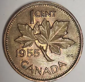 1955 Canada 1 Cent SF Hanging 5 - Picture 1 of 5