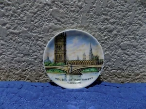 Placa en miniatura Finsbury Casas del Parlamento Londres hueso fino China Inglaterra - Imagen 1 de 4