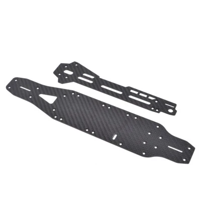 NEW Carbon Upper Deck Lower Chassis Set for 1/10 Tamiya TA03F PRO Upgrades Parts - Image 1 of 4