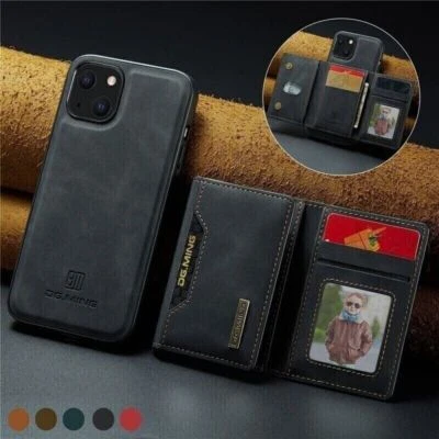 Magnetic Leather Wallet Cover Case For 16 15 14 13 12 11 Pro Max XR X 7 8 - Image 1 of 4