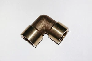 1/4" BSP to 1/4" BSP Female to Female Brass Elbow - Picture 1 of 2