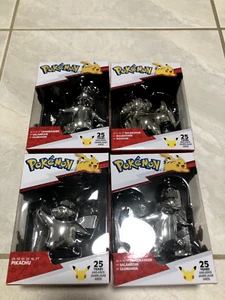 Pokemon 25th Anniversary Edition Silver Figurine Action Figure Series 1 Complete - Picture 1 of 1