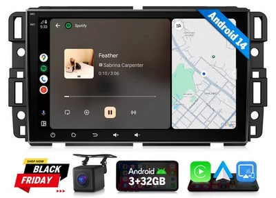 CAM+OBD+dvr Eonon Android 14 GMX7 8" Radio estéreo para automóvil GPS WiFi Unidad principal para GMC Foto 1 de 4