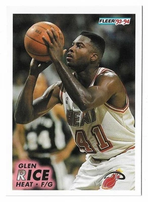1993-94 Fleer Basketball Glen Rice Card #109 Miami Heat - Image 1 of 4
