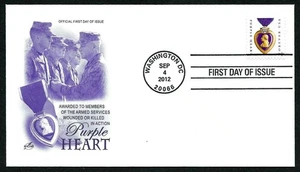 USA, SCOTT # 4704, ARTCRAFT FDC COVER - PURPLE HEART MEDAL 2012, ARMED SERVICES - Bild 1 von 1
