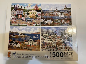 Ceaco FOUR SEASONS Collection 4x500 PC Puzzle JANE WOOSTER SCOTT Complete 2008 - Picture 1 of 22