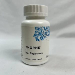 THORNE IRON BISGLYCINATE (IRON CHELATE) 60 CAPS NEW SEALED EXP 3/27 - Picture 1 of 9