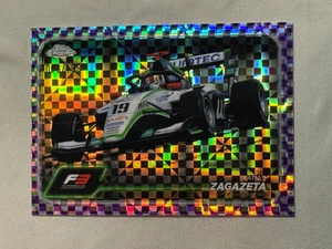 2024 Topps Chrome Formula 1 F3 Purple Checker Refractor Matias Zagazeta /199 - Picture 1 of 2