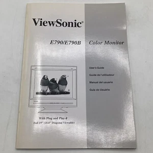 1999 ViewSonic E790/E790B Computer Color Monitor With Plug-in-Play User’s Guide - Picture 1 of 5