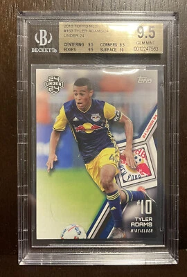 2018 Topps MLS Tyler Adams #163 Rookie Card BGS True Gem Mint + 9.5 RC US Soccer - Image 1 of 2