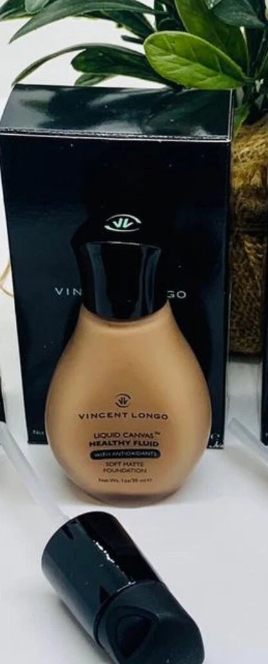 Vincent Longo Liquid Canvas Healthy Fluid Sheer Matte Foundation Golden Tan NIB - Image 1 of 1