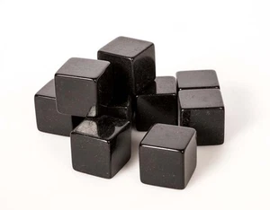 CATALIN BLACK LOT 10 CUBES 15.83mm square by Bakelite VINTAGE - Picture 1 of 6