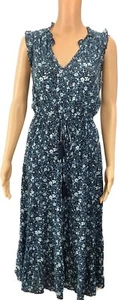 👗Damen Knox Rose Rostblau Paisley Tunnelzug Taille Rüschen Ärmel Kleid XS - Bild 1 von 11