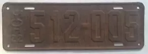 1922 Michigan License Plate Unrestored Original Man Cave Auto Farm Fresh 512-005 - Picture 1 of 2