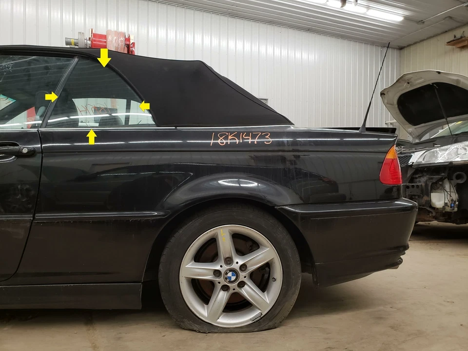 BMW 325I 2003 convertible pasajero cuarto derecho ventana de cristal solamente Foto 1 de 1