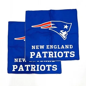 Juego de 2 fundas de almohada con logotipo del equipo de la NFL New England Patriots 18"x18" - nuevas - Imagen 1 de 2