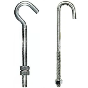 Assorted 3/8''x7'' National Hardware J, Hook Bolts in Zinc - Picture 1 of 11