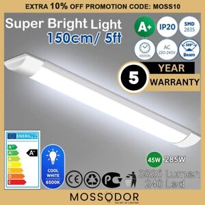 LED Strip Batten Low Profile Ceiling Tube Light 45W 6500K 150cm 5FT BATON