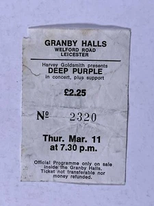 Deep Purple Ticket Tommy Bolin Mark IV Granby Halls Leicester March 11th 1976 - Picture 1 of 12