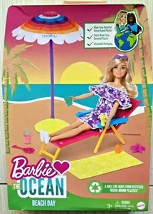 Barbie Loves the Ocean Beach Day Doll Furniture & Accessories Mattel - Picture 1 of 2