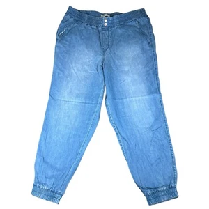 Nine West Jogger Pants Womens Size L Lyocell Pockets Pull On Jean Blue - Picture 1 of 8