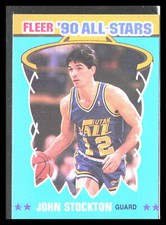 John Stockton 1990 Fleer #9    All-Stars Utah Jazz