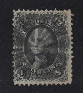 US #97 Used 12c Washington "F" Grill - 1861 Issue - Starburst Fancy Cancel - Picture 1 of 2