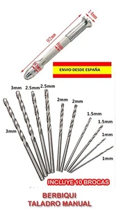BERBIQUI MINI TALADRO BROCA MAQUETAS CASAS DE MU�ECAS DRILL MINIATURAS BRICOLAGE - Imagen 1 de 1