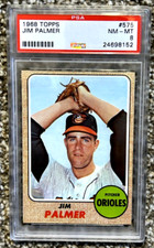 1968 TOPPS Jim Palmer #575 Baltimore Orioles  GRADED  PSA 8 NM-MT  Beauty HOF
