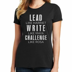 Lead, Write, Challenge T Shirt 02677 - Afbeelding 1 van 80