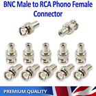 BNC Male to RCA Phono Female Connector Cable Adapter Coupler CCTV Audio/Video