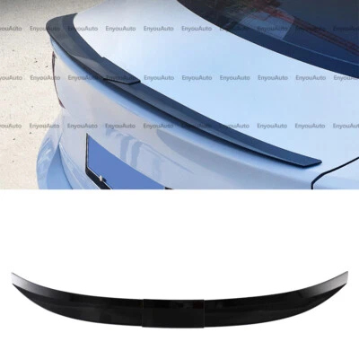 For Lincoln MKZ Universal Adjustable Rear Spoiler Trunk Roof Tail Wing Black - Image 1 of 4