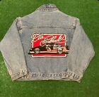Vintage 90s NASCAR Dale Earnhardt Embroidered Denim Jacket Youth Size Medium