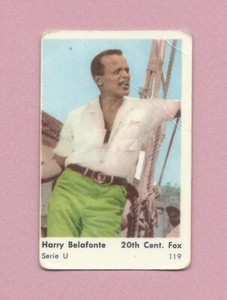1958 Dutch Gum Card Serie U #119 Harry Belafonte