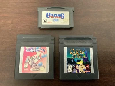 Nintendo Game Boy Advance Lot GBA Boxing Fever, Bust-A-Move, Quest for Camelot - Image 1 of 4