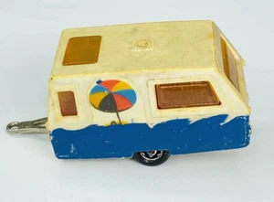 Majorette No. 201 Camper Trailer Caravan Beach Scene Made France Rare St Tropez - Picture 1 of 6