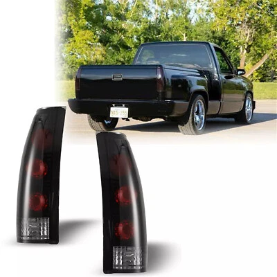 Tail Lights Fits 1988-1998 Chevy GMC C/K 1500 2500 3500 Black Smoke Brake Lamps Foto 1 de 4