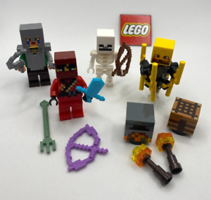 Lego Minecraft Minifigur + Zubehör Lot - Kai, Blaze, Dschungelkrieger + mehr!