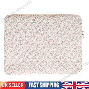 15 Inch Laptop Sleeve Quilted Laptop Bag Floral Laptop Carrying Case (pink L) - Afbeelding 1 van 9