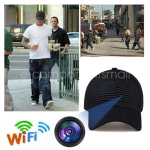 Baseball Cap Hat with HD Wireless WIFI Security Camera Portable Video Recorder - Picture 1 of 9