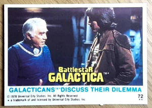 1978 Battlestar Galactica U.K Edition Card 72 GALACTIANS DISGUSS THEIR FATE - Picture 1 of 3