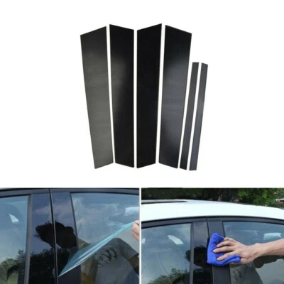 6 piezas postes de pilar de ventana negros moldura de puerta para BMW Serie 3 F30 Sedán 2012-2018 Foto 1 de 4