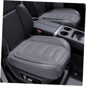 Luxury PU Leather Car Seat Bottom Cover, 2 Pack Front Bottom Seat 2 Piece Gray - Picture 1 of 7