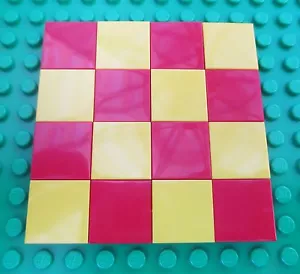 Lego Red & Yellow Floor Tiles boards city town smooth friends 2x2 - Picture 1 of 4